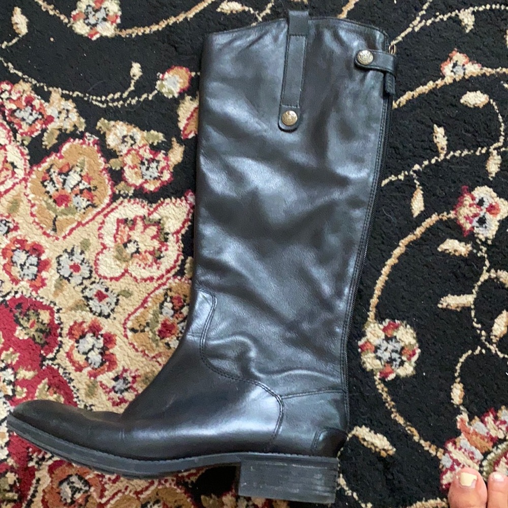 Tall Black Leather Boots